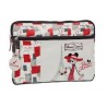 CUSTODIA PORTA TABLET MINNIE COUTURE DISNEY ORIGINAL 2 CERNIERE CON TASCA ESTERNA 29X21X2CM.