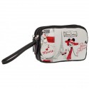 NECESSER POCHETTE 3 ZIP MINNIE COUTURE DISNEY ORIGINAL 16X11X6CM.100% PU