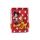 SACCA CON SPALLACCI MICKEY PLUTO STARS DISNEY ORIGINAL 30X40CM.ROSSA 100% POLIESTERE