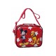 NECESSER TRACOLLA MICKEY PLUTO STARS DISNEY ORIGINAL 22X17X7CM.ROSSA STAMPA A RILIEVO 30%PVC 70% POLIESTERE