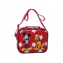 NECESSER TRACOLLA MICKEY PLUTO STARS DISNEY ORIGINAL 22X17X7CM.ROSSA STAMPA A RILIEVO 30%PVC 70% POLIESTERE