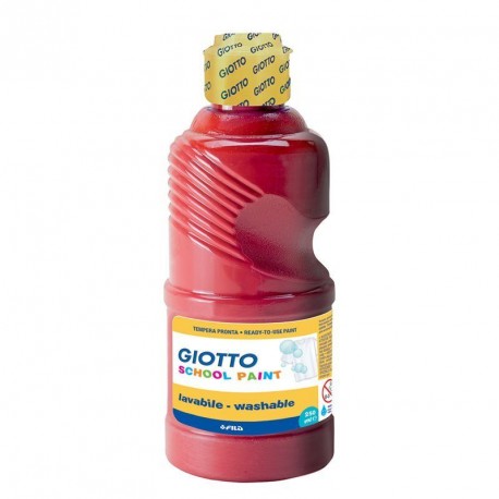 FLACONE TEMPERA PRONTA 250ML.ROSSO SCARLATTO GIOTTO SCHOOL PAINT LAVABILE QUALITA" FILA ITALY