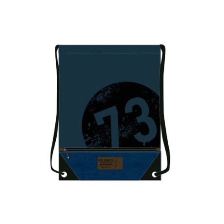 SACCA CON SPALLACCI PEPE JEANS CO LONDON ORIGINAL DENIM BRAND MODELLO JEANS CON ZIP.35X44CM.90%POLIESTERE 10% PU