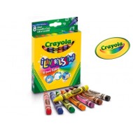 I LAVABILISSIMI BLISTER 8 MAXI PASTELLI A CERA ULTRA LAVABILI DA SUPERFICI NON POROSE/PELLE/VESTITI.TOP QUALITY CRAYOLA