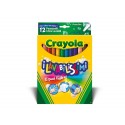 I LAVABILISSIMI CRAYOLA BLISTER12 PENNARELLI ULTRA LAVABILI DA SUPERFICI NON POROSE/PELLE/VESTITI PUNTA FINE TOP QUALITY