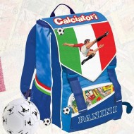 ZAINO SCUOLA ESTENSIBILE PANINI CON IN OMAGGIO PALLONE MONDO 43X32CM