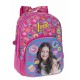 ZAINO ORGANIZZATO TONDO YO SOY LUNA DISNEY ORIGINAL 3 ZIP 32X42X20CM.CON FASCIA PER INFILA CARRELLO 100%POLIESTER