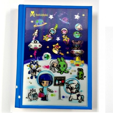 DIARIO AGENDA SCUOLA TOKIDOKI 16 MESI MEDIUM-SPACE COPERTINA TRIDIMENSIONALE CARTONATA RIGIDA AZZURRAPANINI SCUOLA ITALY