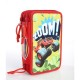 ASTUCCIO SCUOLA 3 ZIP COMPLETO ORGANIZZATO BLAZE E LE MEGA MACCHINE ORIGINAL NICKELODEON TRATTO CANC.GIOTTO FILA 41PZ.