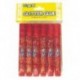 BLISTER 6 TUBETTI COLLA GLITTER ROSSA DA 10,5 ML.NON TOSSICO