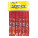 BLISTER 6 TUBETTI COLLA GLITTER ROSSA DA 10,5 ML.NON TOSSICO