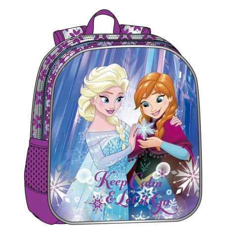 ZAINETTO ASILO FROZEN DISNEY ORIGINAL 23X25X10CM.CON SISTEMA APPOSITO PER AGGANCIO CARRELLINO TOP QUALITY