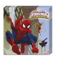 TOVAGLIOLI CARTA DECORATI ULTIMATE SPIDER-MAN WEB-WARRIORS ORIGINAL MARVEL 33X33CM.DOPPIO VELO 20 PZ.OVATTA CELLULOSA