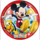 PIATTI PICCOLI DI CARTA DECORATI MICKEY MOUSE CLUBHOUSE DISNEY ORIGINAL 20CM. IN CONFEZIONI DA 8 PEZZI