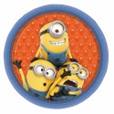 PIATTI CARTA PICCOLI MINIONS ORIGINAL 18CM.8 PEZZI DECORATI PER FESTE DI COMPLEANNO E PARTY VARI