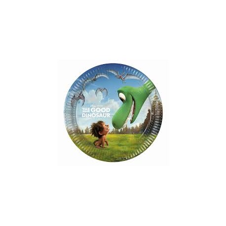 PIATTO PICCOLO CARTA DECORATO THE GOOD DINOSAUR PIXAR ORIGINAL DISNEY 20CM.8 PEZZI