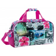 BORSA DA VIAGGIO/PALESTRA/PISCINA.CON TRACOLLA MAUI AND SONS ORIGINAL 45X25X23 FUCSIA A FANTASIA ESOTIC 100% POLIESTER