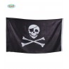 BANDIERA CON STAMPA PIRATA NERA 90X150CM.100%POLIESTER.DECORAZIONI PER FESTE DI HALLOWEEN/CARNEVALE E PARTY A TEMA