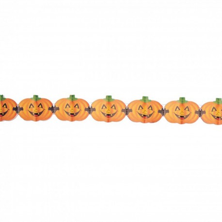 FESTONE ZUCCA DI CARTA CM.15X400.ARTICOLI DECORATIVI PER FESTE DI ALLOWEEN E PARTY A TEMA