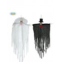 COPPIA SPOSI SCHELETRO 90CM.DA APPENDERARTICOLI DECORATIVI PER FESTE DI HALLOWEEN ALLESTIMENTI VETRINE E LOCALI