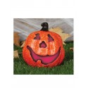 ZUCCA LEGGERA IN PLASTICA 15CM.CON LUCI MULTICOLOR LAMPEGGIANTI ARTIC.DECORATIVO PER FESTE E ALLESTIMENTI DI HALLOWEEN