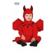 COSTUME DIAVOLETTO BABY 6/12 MESI COMPLETO TUTA INTERA/CODA/CAPUCCIO/ALI/ ROSSO X FESTE DI HALLOWEEN/CARNEVALE E PARTY