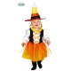 COSTUME STREGA BABY 6/12 MESI VESTITO E CAPPELLO PER FESTE E TRAVESTIMENTI HALLOWEEN/CARNEVALE E PARTY A TEMA