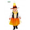 COSTUME STREGA BABY 6/12 MESI VESTITO E CAPPELLO PER FESTE E TRAVESTIMENTI HALLOWEEN/CARNEVALE E PARTY A TEMA