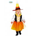 COSTUME STREGA BABY 12/24 MESI VESTITO E CAPPELLO PER FESTE E TRAVESTIMENTI DI HALLOWEEN/CARNEVALE E PARTY A TEMA