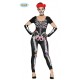 COSTUME SCHELETRO MESSICANO GIRL ADULTA TAGL.UN.GUANTI E TUTA PER TRAVESTIMENTI DI HALLOWEEN/CARNEVALE E PARTY A TEMA