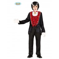 COSTUME VAMPIRO CONTE DRAKULA BABY 7/9 ANNI VESTITO COMPL.2 PZ.GIACCA/PANTAL. X FESTE E TRAVESTIMENTI HALLOWEEN/CARNEVAL