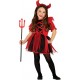 COSTUME DIAVOLESSA BABY 5/6 ANNI VESTITO E DIADEMA X FESTE E TRAVESTIMENTI DI CARNEVALE/HALLOWEEN/E PARTY A TEMA