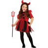 COSTUME DIAVOLESSA BABY 5/6 ANNI VESTITO E DIADEMA X FESTE E TRAVESTIMENTI DI CARNEVALE/HALLOWEEN/E PARTY A TEMA