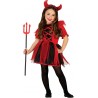 COSTUME DIAVOLESSA BABY 10/12 ANNI VESTITO E DIADEMA PER FESTE E TRAVESTIMENTI DI HALLOWEEN CARNEVALE E PARTY A TEMA