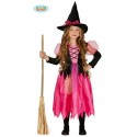 COSTUME STREGA BABY 10/12 ANNI VESTITO E CAPPELLO PER FESTE E TRAVESTIMENTI DI HALLOWEEN/CARNEVALE E PARTY VARI