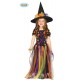 COSTUME STREGA BABY 5/6 ANNI VESTITO E CAPPELLO PER FESTE E TRAVESTIMENTI DI HALLOWEEN/CARNEVALE E PARTY A TEMA