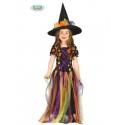 COSTUME STREGA BABY 5/6 ANNI VESTITO E CAPPELLO PER FESTE E TRAVESTIMENTI DI HALLOWEEN/CARNEVALE E PARTY A TEMA