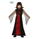 COSTUME CONTESSA VAMPIRA BABY 5/6 ANNI VESTITO E COLLETTO PER FESTE E TRAVESTIMENTI HALLOWEEN/CARNEVALE E PARTY A TEMA