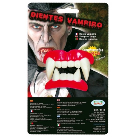 DENTI VAMPIRO PER SCHERZI E TRAVESTIMENTI DI HALLOWEEN E PARTY A TEMA