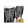 SET 2 PEZZI COPRI SPALLIERA SEDIA SCHELETRO ARTICOLO DECORATIVO PER FESTE DI HALLOWEEN/CARNEVALE E PARTY A TEMA