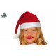 CAPPELLINO BABBO NATALE TAGLIA UNICA PER BAMBINI ROSSO CON BORDATURA E PON PON BIANCO 100% POLIESTER