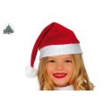 CAPPELLINO BABBO NATALE TAGLIA UNICA PER BAMBINI ROSSO CON BORDATURA E PON PON BIANCO 100% POLIESTER