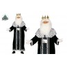 COSTUME VESTITO RE MAGIO ADULTO NATALE/CARNEVALETAGLIA UNICA TUNICA BLU BORDATO ARGENTO E MANTELLO A POIS