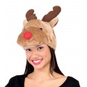 CAPPELLO RENNA TAGLIA UNICA PER TRAVESTIMENTI DI NATALE CARNEVALE E PARTY A TEMA TOP QUALITY 100%POLIESTER