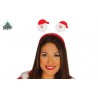 DIADEMA CERCHIETTO ROSSO CON APPLICAZIONE BABBO NATALE SU MOLLE ARTICOLI DECORATIVI PER FESTE NATALIZIE E PARTY A TEMA