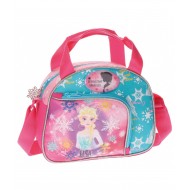 BORSETTA CON TRACOLLA ELSA FROZEN DISNEY ORIGINAL ROSA 23X19X10CM.CHIUSURA E TASCA ANTERIORE CON ZIP 70%MICROFIBR.30%PVC