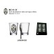 SET 4 BICCHIERINI IN VETRO FC JUVENTUS ORIGINALI 5,5X5X3,5CM.CON LOGO A RILIEVO PRODOTTO UFFICIALE IN BOX REGALO A VISTA