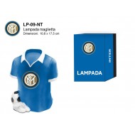 LAMPADA LED A BATTERIE IN RESINA FC INTERNAZIONALE SAGOMA MAGLIETTA ORIGINALE 16,5X13,5X10CM.PRODOTTO UFFICIALE