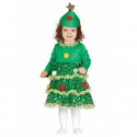 COSTUME DI ALBERO DI NATALE BIMBA 12/24 MESI VESTITO COMPLETO DI CAPPELLO PER TRAVESTIMENTI NATALIZI E PARTY A TEMA