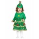 COSTUME DI ALBERO DI NATALE BIMBA 6/12 MESI VESTITO COMPLETO DI CAPPELLO PER TRAVESTIMENTI NATALIZI E PARTY A TEMA